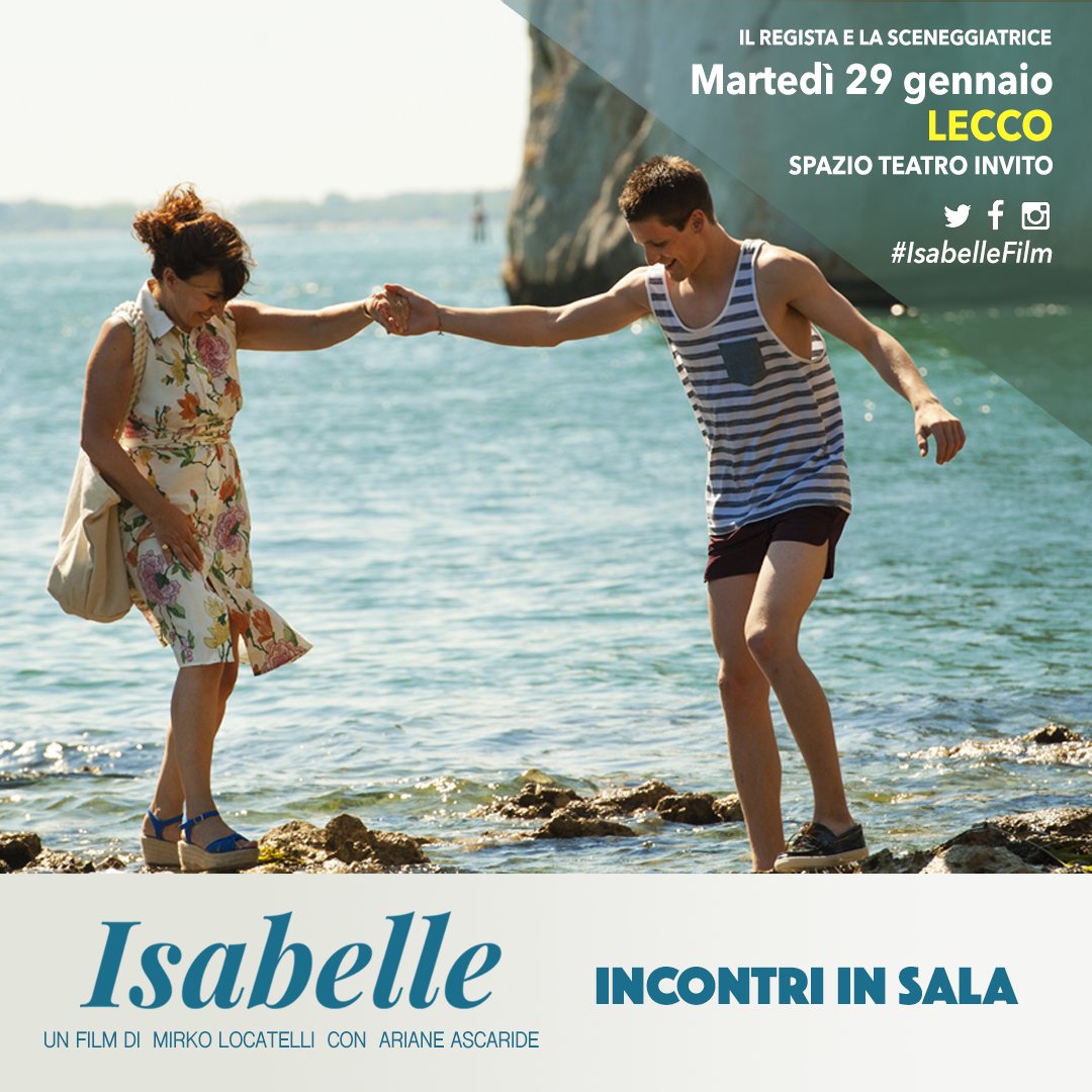 StraniFilm's tweet photo. #IsabelleFilm continua il suo tour e arriva a LECCO, grazie a @dinamoculturale 
Martedì 29 Gennaio ore 21.00 il regista Mirko Locatelli e la sceneggiatrice Giuditta Tarantelli incontrano il pubblico a Spazio Teatro Invito. https://t.co/vkyZHazIiU