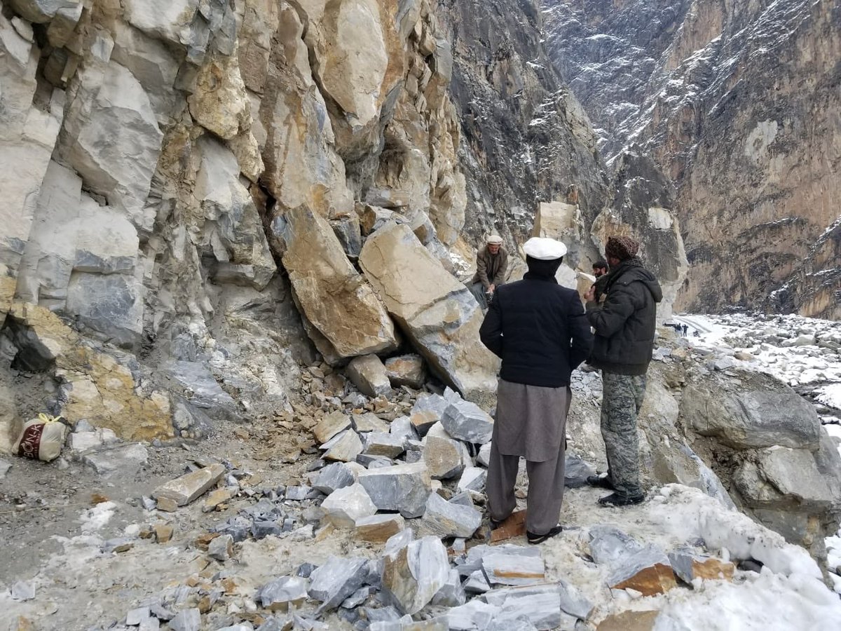 DCLowerChitral's tweet photo. Deputy Commissioner Chitral @MahsudKhurshid personally visitited damaged portion of Chitral-Garamchashma road. 

Heavy machinery of C&amp;W Chitral is also enroute clearing the roads from Chitral to Garamchashma. The road will be cleared today. https://t.co/qEO7Ip7Wdx