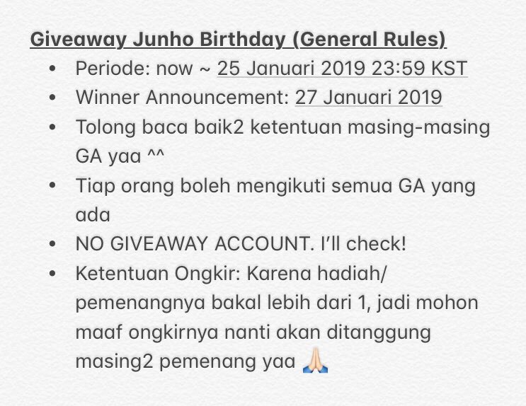  Happy Birthday, Junho! Giveaway Actor Lee Junho Detail GA di gambar 