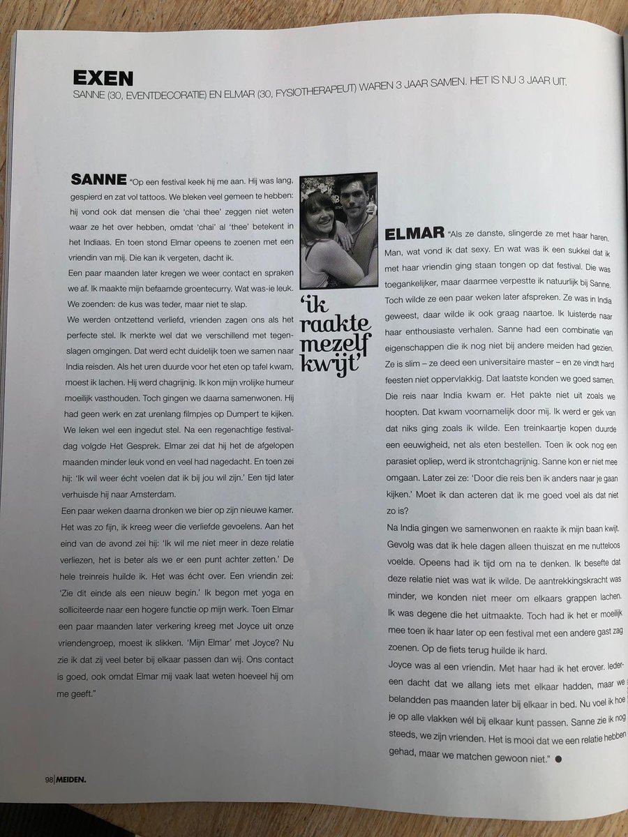 zjosdekker's tweet photo. Is er iemand van jullie (20-30 jaar) nog bevriend/oke met zn ex en wil daarover praten in een artikel voor in linda meiden? Ik heb het met mijn ex gedaan en dat is een mooi artikel geworden wat in Maart verschijnt. Hieronder het laatste nummer. Bericht @Merel78 voor meer info https://t.co/NzvKAUFDp6