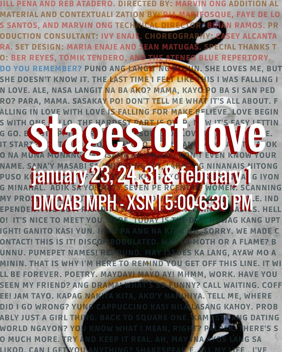 XActorsSociety's tweet photo. There are so many stages that the heart goes through~♡
Only 2 more days until Stages of Love is officially open! What’re you waiting for?! Buy your tickets now at 50 Pesos from any xACTs member!
#BeMySOLmate https://t.co/b5s3O5Qz0M