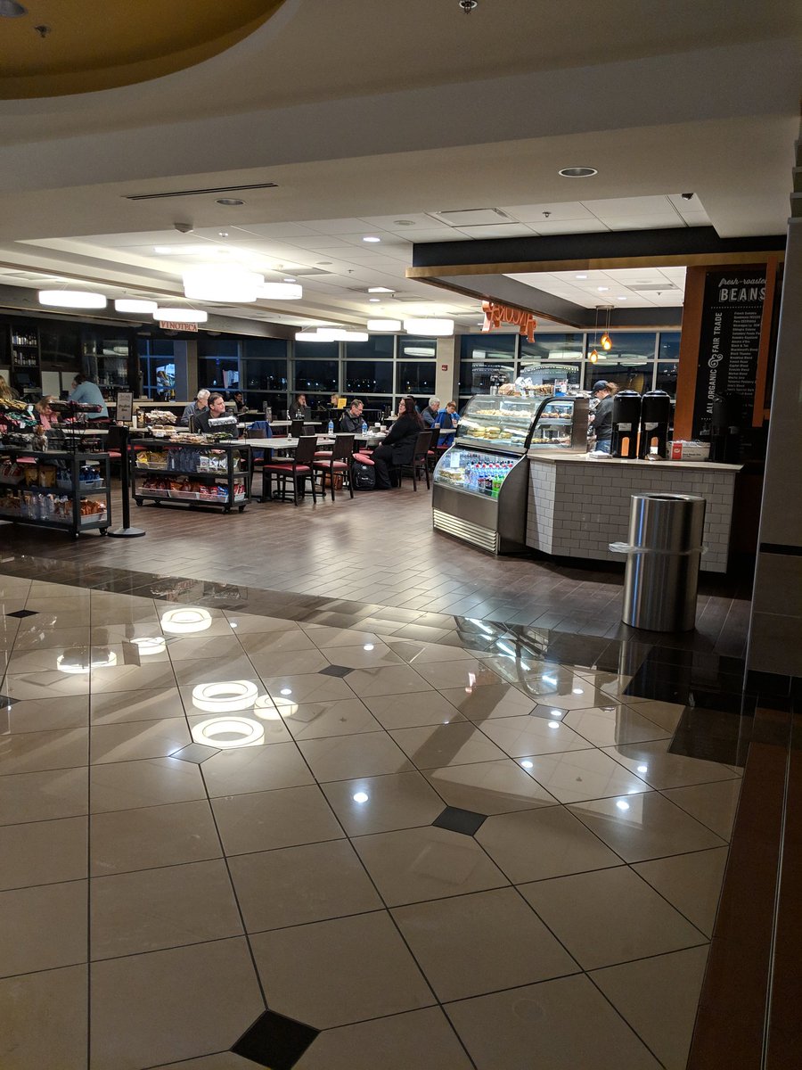 bradorego's tweet image. Second firefighter sighting, no real updates. Spirits are generally high. You'd never know the power was out if you just saw the marketplace. #kmsn #danecountyairport #poweroutage
