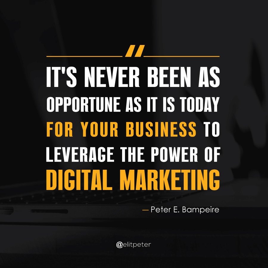 #Uganda Businesses need to adopt this new wave of marketing. #DigitalMarketing

It's never been as opportune as it is today for your business to leverage the power of Digital Marketing.

#Internetmarketing #SocialMediaMarketing #InfluencerMArketing #SEO #SEM #Kampala