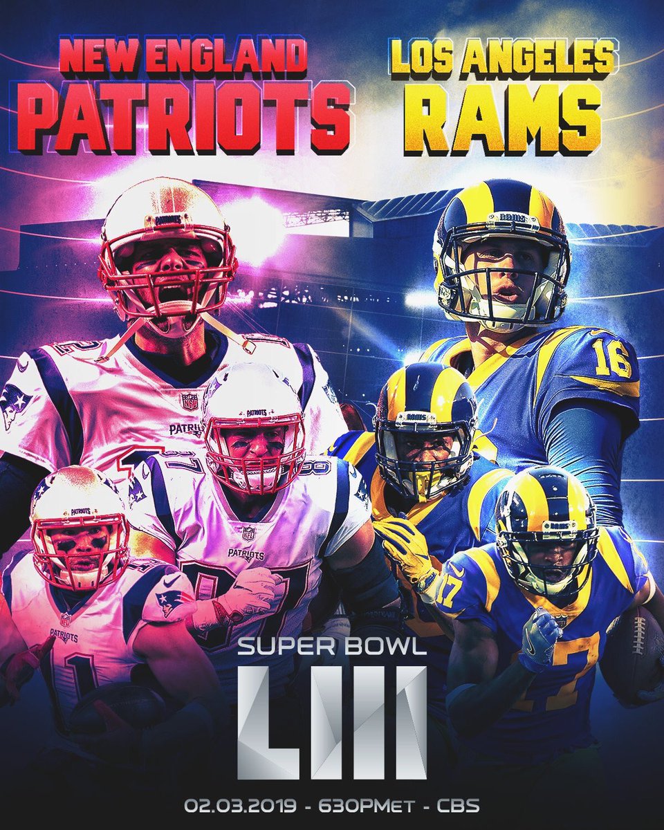 Who ya got? #SBLIII
RT for the Patriots
LIKE for the Rams