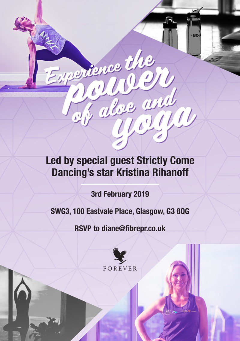 We are looking for #GlasgowBloggers to attend our 'aloe &amp; yoga' event on Sunday 3rd February with <a href="/KRihanoff/">Kristina Rihanoff</a> fill in the form if you would like to attend!

Visit flpuk.info/ScotlandBlogge…