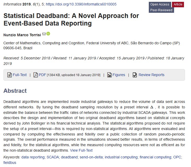 InformaticsMDPI's tweet photo. #mdpiinformatics Published paper from Professor Nunzio Marco Torrisi #Statistical #Deadband: A Novel Approach for #EventBased #DataReporting https://t.co/0EMOETaIkm
Can you find out what is different in it from our previous publication❓❓❓ https://t.co/Mxapkowuti
