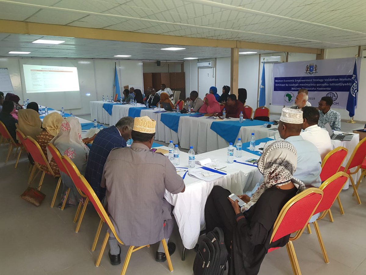 Thanks to the @MwomenHRD, the Federal Government of Somalia <a href="/Somalia/">Federal Republic of Somalia🇸🇴</a> for leading the Women Economic Empowerment Strategy workshop, with support from <a href="/IOM_Somalia/">IOM Somalia</a> and <a href="/AfDB_Group/">African Development Bank Group</a>.