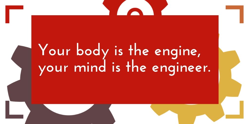RegisConsult's tweet photo. Your body is the engine, your mind is the engineer! #MotivationMonday #engineering #engineer #newweek #InspirationalQuote #MondayMood #jobs #recruiting https://t.co/WQ8G2bC0tj