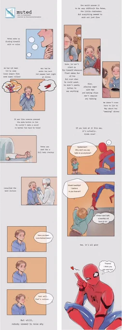 #spideypoolmuted(English ver.)comic by me/translate by @ larslarslarslarszanter 