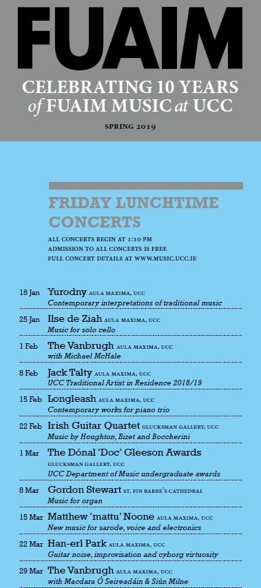 ucccreates's tweet photo. NEW! Season of #FUAIM concerts and lectures and #Perforum events @MusicUCC and @TheatreUCC #FilmMusicTheatreUCC #FollowYourPassionUCC Take a look here for the full lineup: https://t.co/K5Tn4VFH7l https://t.co/gYhrUJuWpO