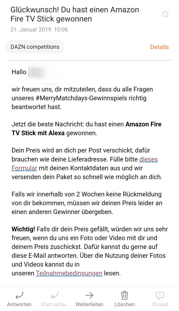 Danke dafür @DAZN_DE 🤝