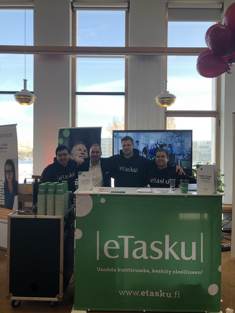 eTasku's tweet image. Kaljahana pärähtää auki kello 12.00 eTaskun pisteellä. Tervetuloa! #tilivero2019 #kuittirumba #etasku #keskityolennaiseen