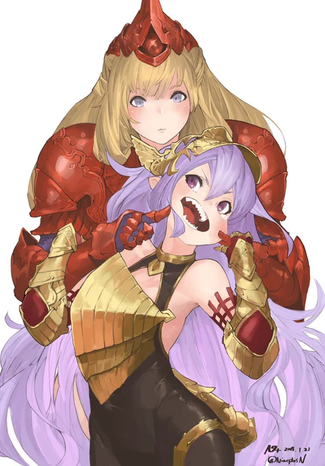 盾蛇 #グランブルーファンタジー #アテナ #メドゥーサ https://t.co/AQuSwDjrin 
