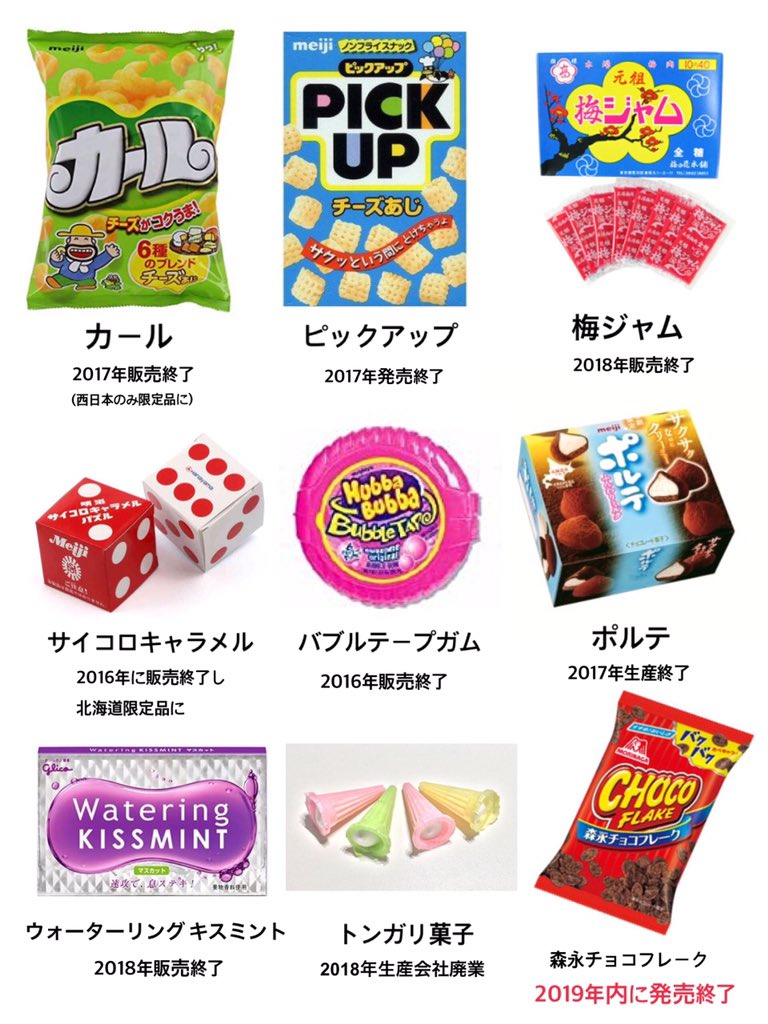 平成の時代に いつの間にか販売終了していたお菓子たちはこんなにある 懐かしいやつから あれもうないの っていうやつまで Togetter