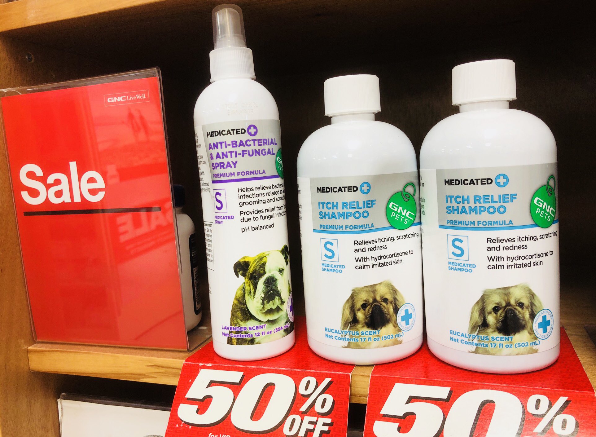 gnc antibacterial antifungal dog spray