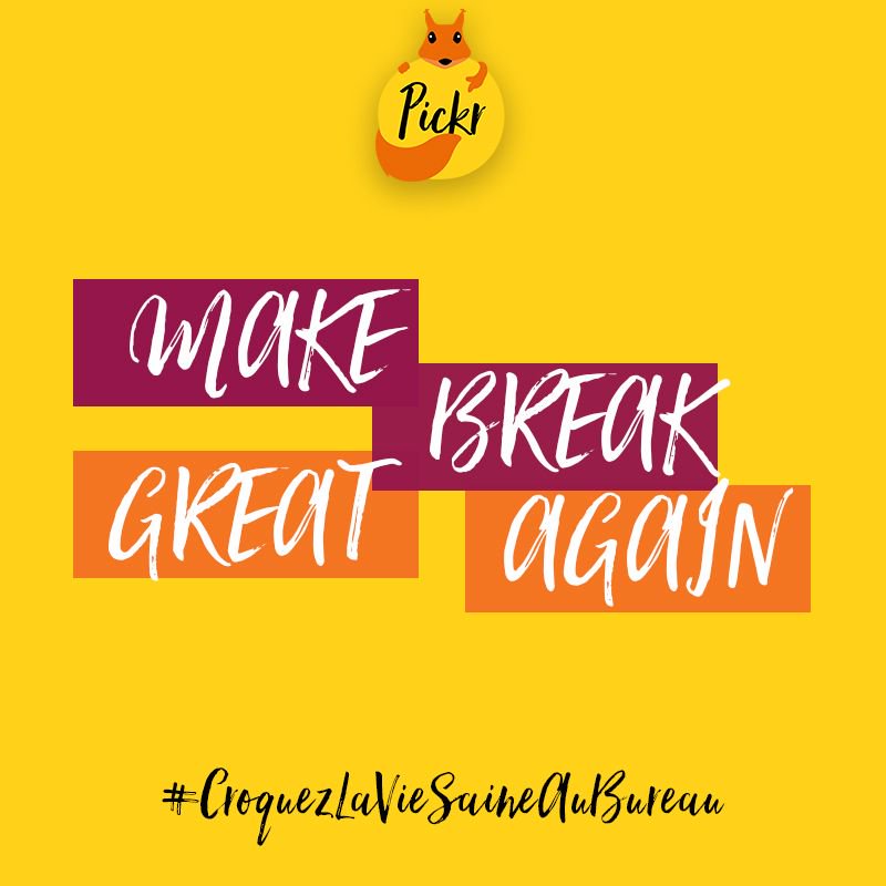 pickr_bio's tweet photo. Qui dit #lundi dit #penséedujour !
MAKE BREAK GREAT AGAIN 🦅
#SNACK #Break #encas #snacksain #snackbio #QVT #Cho #OfficeManager #Job #Bureau #Work #Paris #healthy #mangersain #miam #lifestyle #foodlover #gourmandise #Chiefhappinessofficer #Croquezlaviesaineaubureau https://t.co/uNhwffoNxg