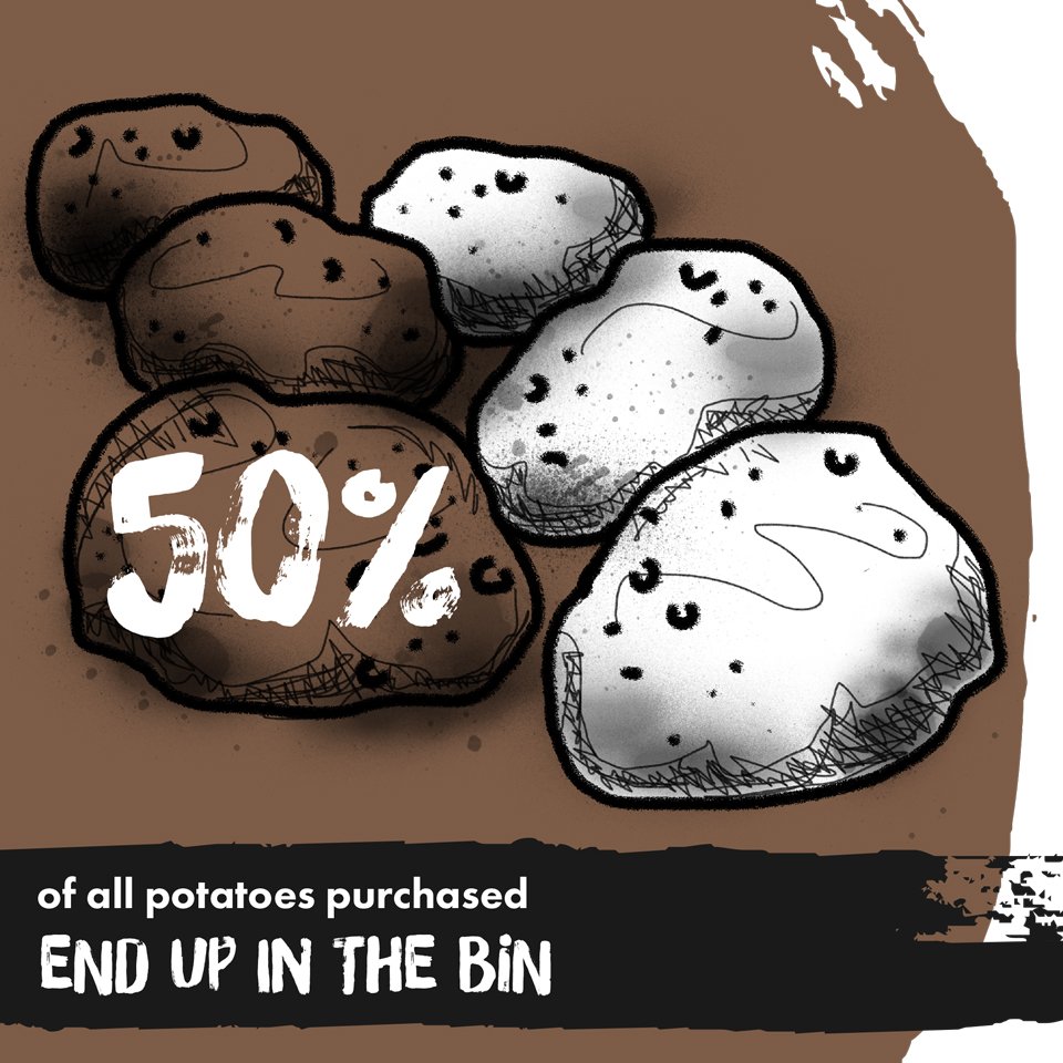 Half of all potatoes purchased end up in the bin. Sprouting spuds are good for yummy mash. For more food-saving recipe ideas, visit lovefoodhatewaste.com #LFHW #FoodsNotRubbish