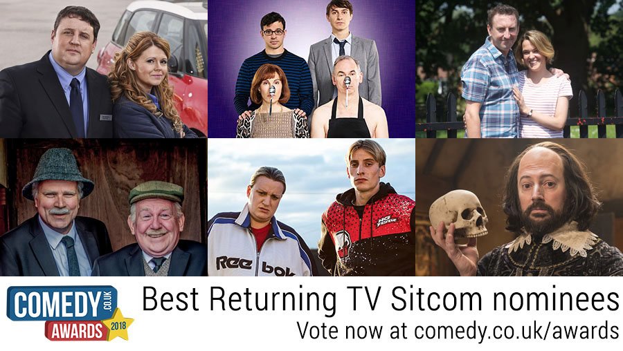 BritishComedy's tweet image. Best Returning TV Sitcom shortlist: Car Share; Friday Night Dinner; Not Going Out; Still Game; This Country; Upstart Crow. Vote: comedy.co.uk/awards/2018/