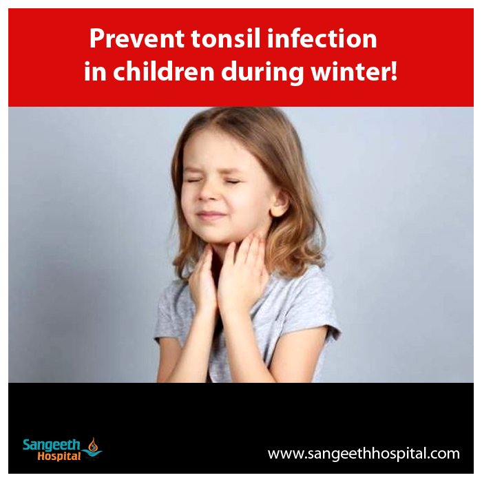 Certain precautions during winter can help prevent tonsil infections in children to an extent. For booking an online appointment, drop a message to sangeethhospital.com/contact
#TonsilInfections
#SoreThroat
#ThroatInfections