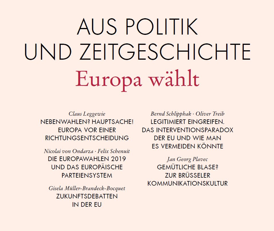 APuZ_bpb's tweet photo. Heute erscheint die neue APuZ zum Thema "Europa wählt"! #EP2019 #Europawahl #Brexit #EU #Europa https://t.co/0mqY1PDLck https://t.co/n2Ez8G4uW1