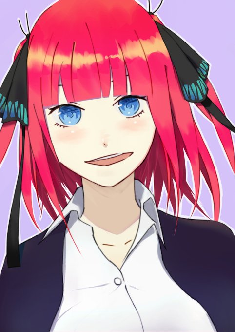 えむおり/emuoriさんがTwitterに投稿した中野二乃(五等分の花嫁)のイラスト。