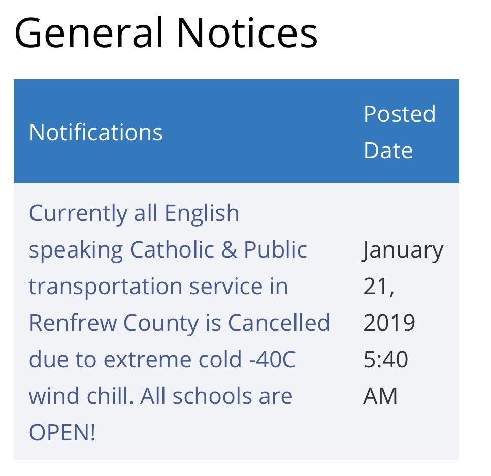 All school bus transportation is CANCELLED today (January 21st) due to the extreme cold.
