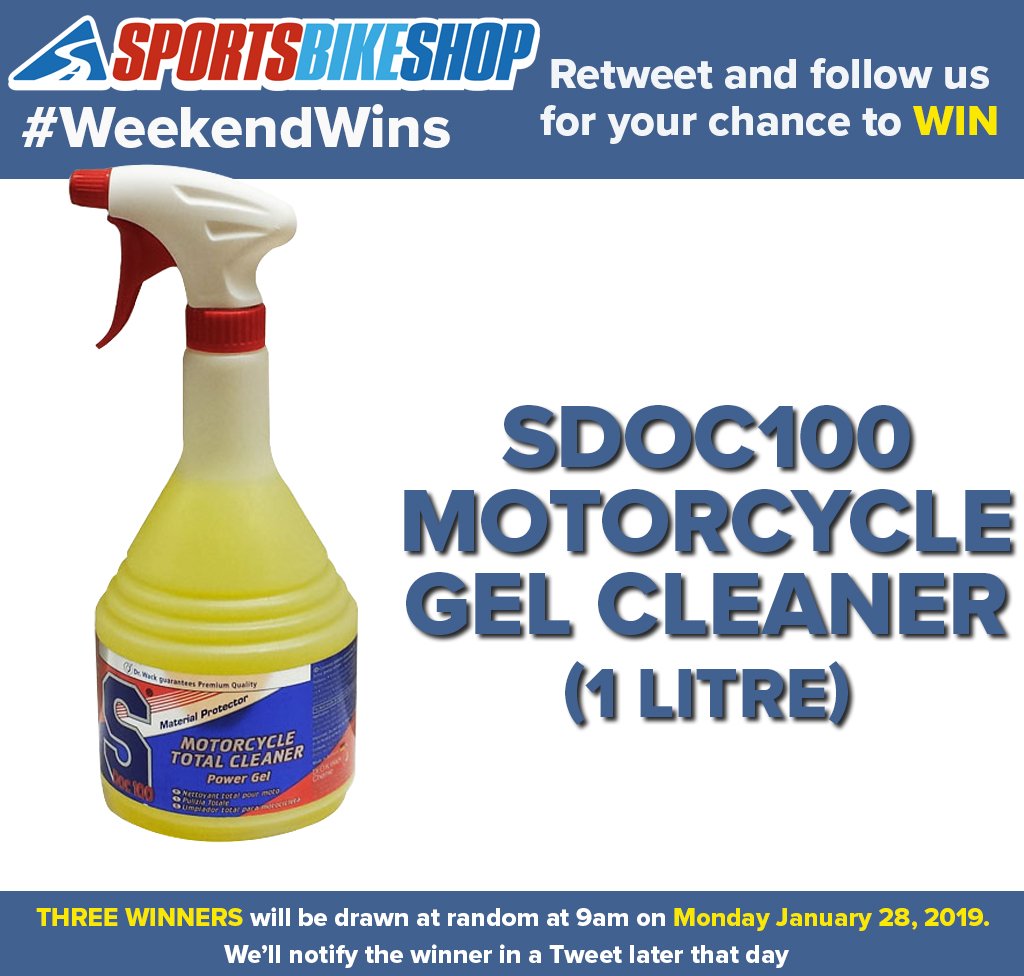 We're giving the gift of a clean bike this week, by handing three people the chance to win one litre of SDoc100 gel cleaner 😁 All you have to do is follow us and RT this, and three lucky people will be notified on Monday morning 🙂 Prize info... bit.ly/SDoc100GelClea…