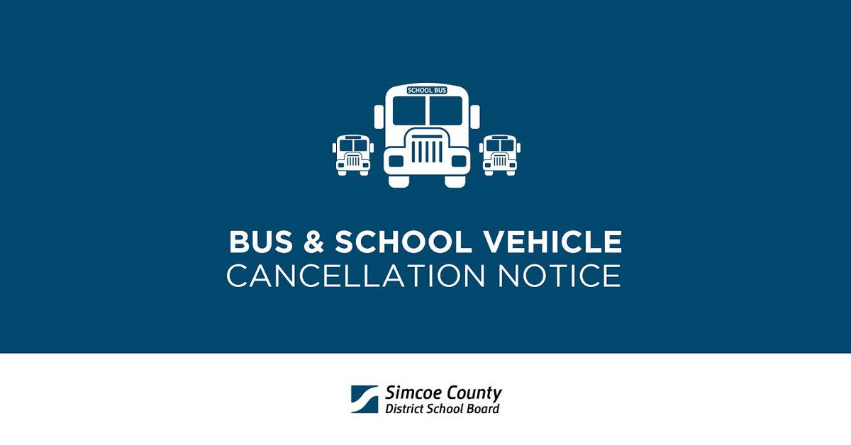 SCDSB_Schools's tweet photo. **Monday, January 21, 2019**
 
All school buses and vans in Simcoe County have been cancelled due to current extreme weather conditions, visibility concern and road condition. Schools remain open for student learning. https://t.co/xr4qNmFGdr https://t.co/hHzwBwweqe