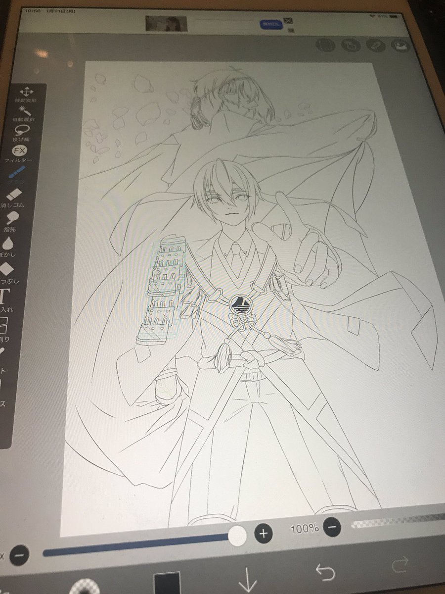 線画でお腹いっぱいになっている…
三日月の線画すら終わっていないというのに… 