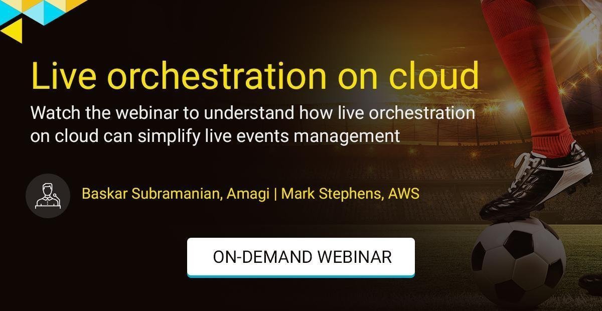 AmagiCorp's tweet photo. Save live broadcast costs by spinning up cloud infrastructure only for the duration of a game! #cloudbroadcasting #cloudplayout
Know more: https://t.co/xPq7hFs4gy https://t.co/DrRjRqfu0F