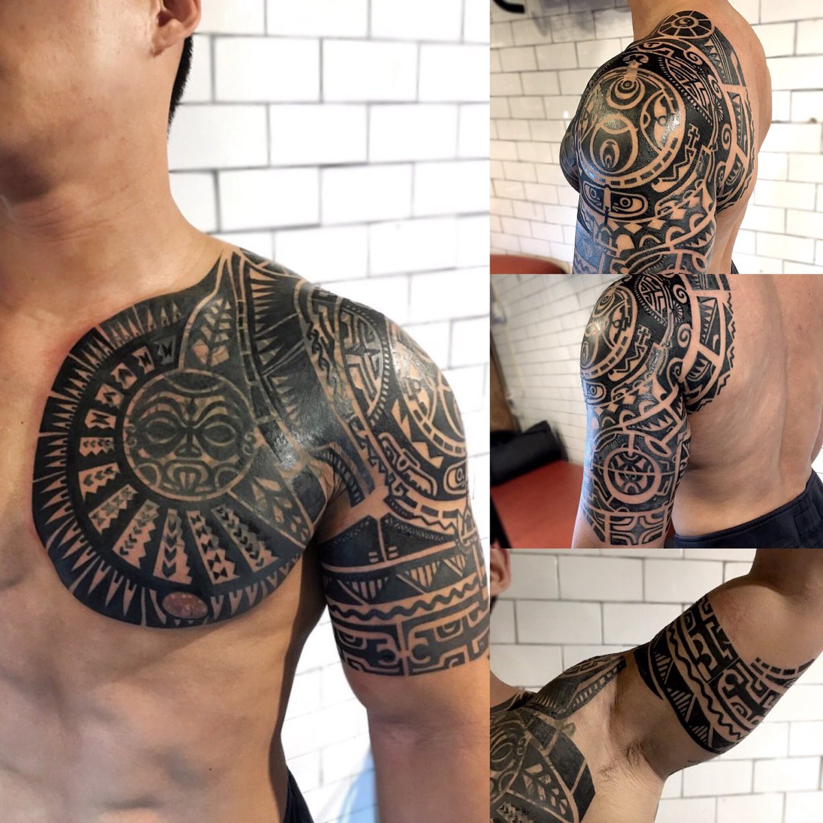 많은분들이 문의주시고계신 #폴리네시안 작업입니다. 가슴반팔(팔안쪽까지 들어가는 작업 기준) 150에서 크기에따라 견적차이있고  관리용품제공해드립니다 카톡 문의 주세용 #타투 #윤나타투 #yoonnata2 #타투이벤트 #타투할인 #더락타투 #폴리네시안타투 #트라이벌 타투 ...