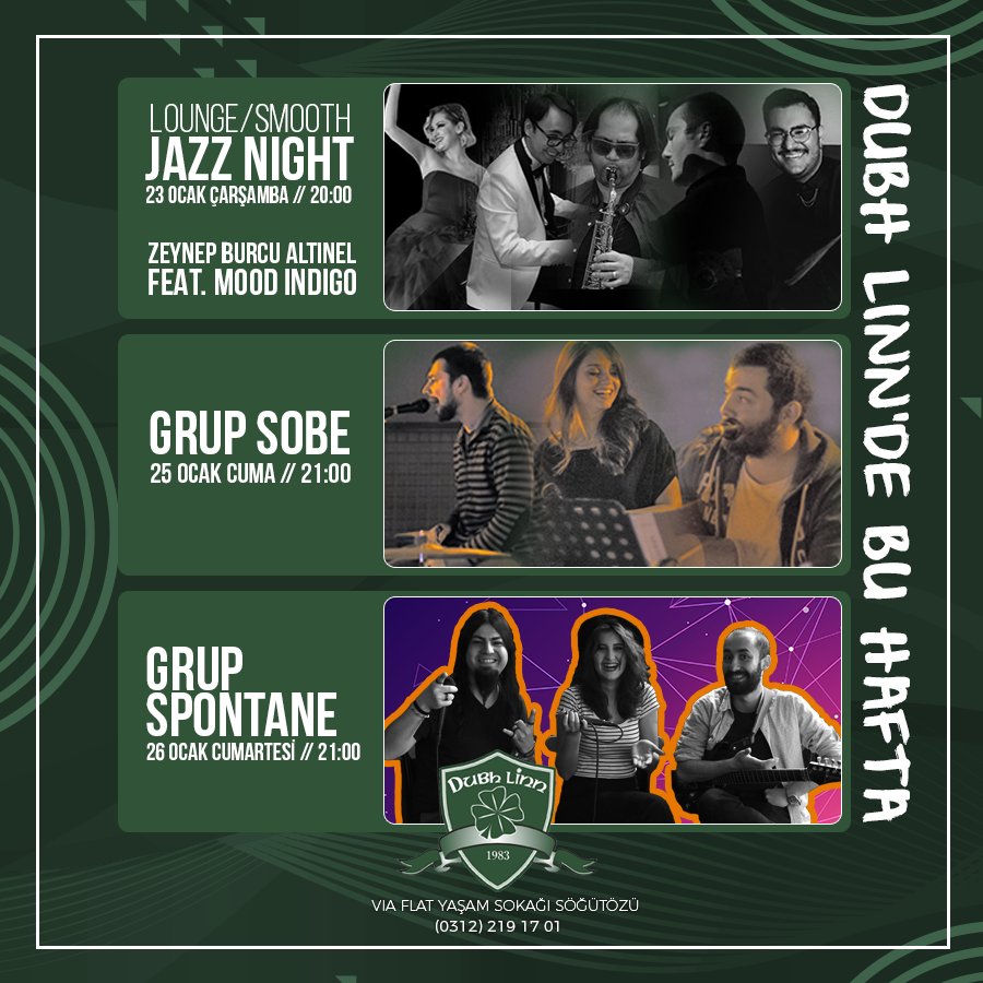viaflatdubhlinn's tweet photo. Dubh Linn'de bu hafta!
Rezervasyon : (0312) 219 17 01 #ankara #dubhlinn #viaflat #irishpub #pub #eğlence #müzik #armada #yaşamsokağı #pazartesi #iyihaftalar #iyiyemek #iyimüzik https://t.co/iRjmLgzo1D