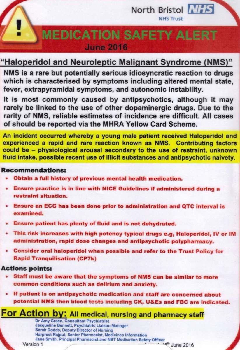 #Oliverscampaign doctors had a full history of previous prescribed antipsychotic medication! This medical safety alert was displayed on the ward, yet doctors were blind. Do they just become wall paper(?) #STOMP #AskListenDo #DeathByIndifference #CIPOLD #LeDeR #Autism #Mencap #MCA