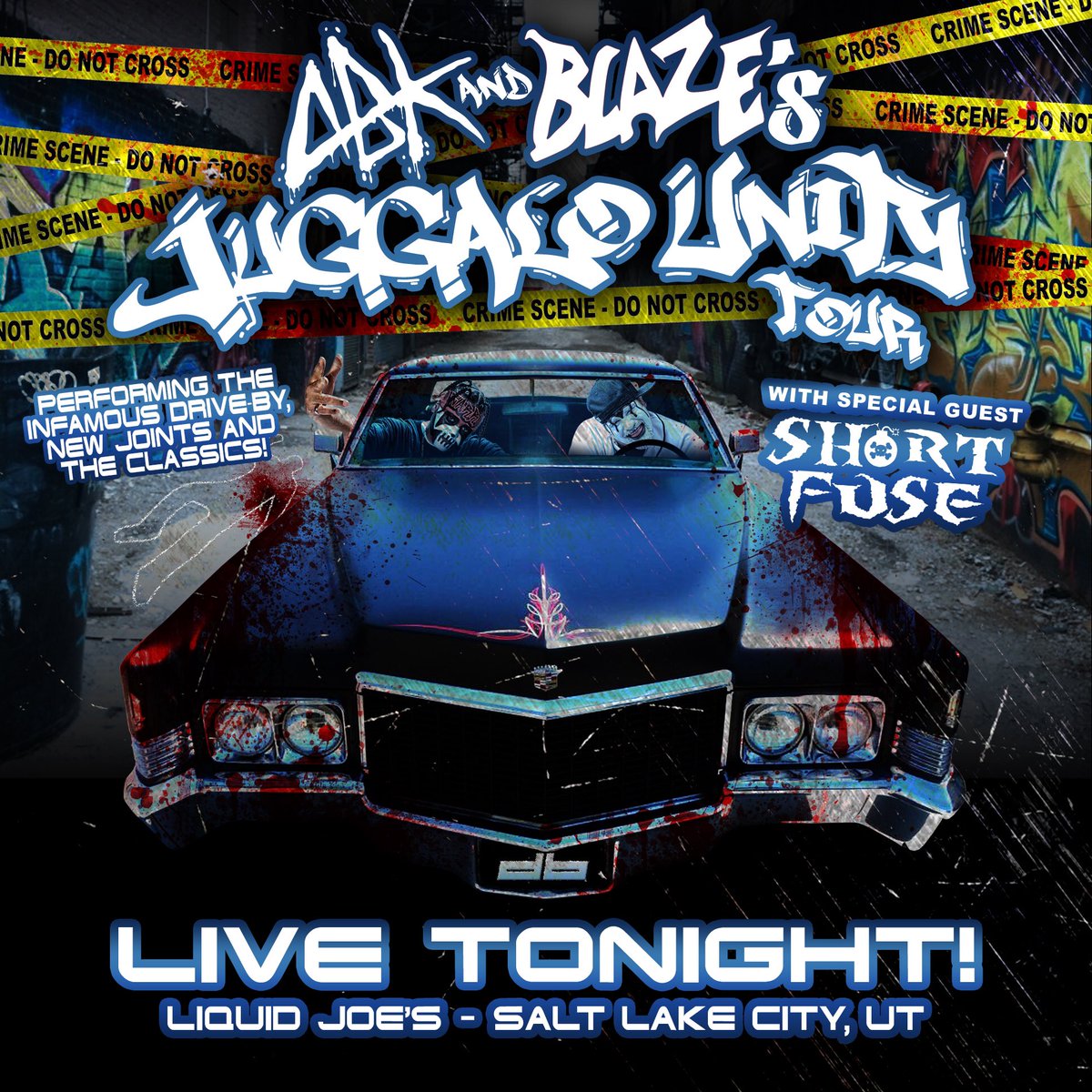 majikninjaent's tweet photo. Salt Lake City #ninjas get to @liquidjoes TONIGHT for the #Driveboy boys @blazeyadead1 & @abkwarrior with special guest #shortfuse LIVE on the #juggalounity tour π₯
Tickets/Details - link in bio (tours tab) π
#blazeyadeadhomie #abk #juggalo #underground https://t.co/auyu6LLAtk