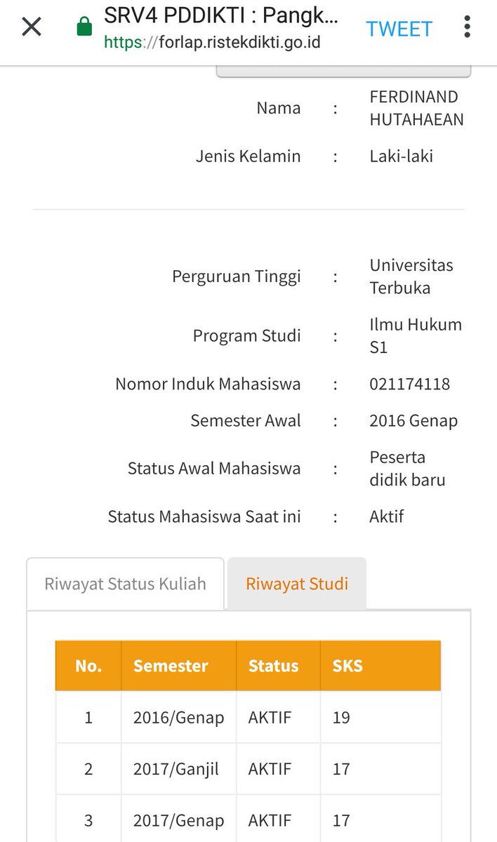 Yth.Ka @Kepolisian_RI &Ka @BareskrimPolri,segera usut tuntas penggunaan 'ijazah sarjana&magister'+@ristekdikti dari @Ferdinand_Haean,karena 'alat bukti' mantan istrinya,@elviehutagaol bahwa mereka pisah 2013 justru @Ferdinand_Haean masih SMA. 3 gelar akademik siluman dari mana?