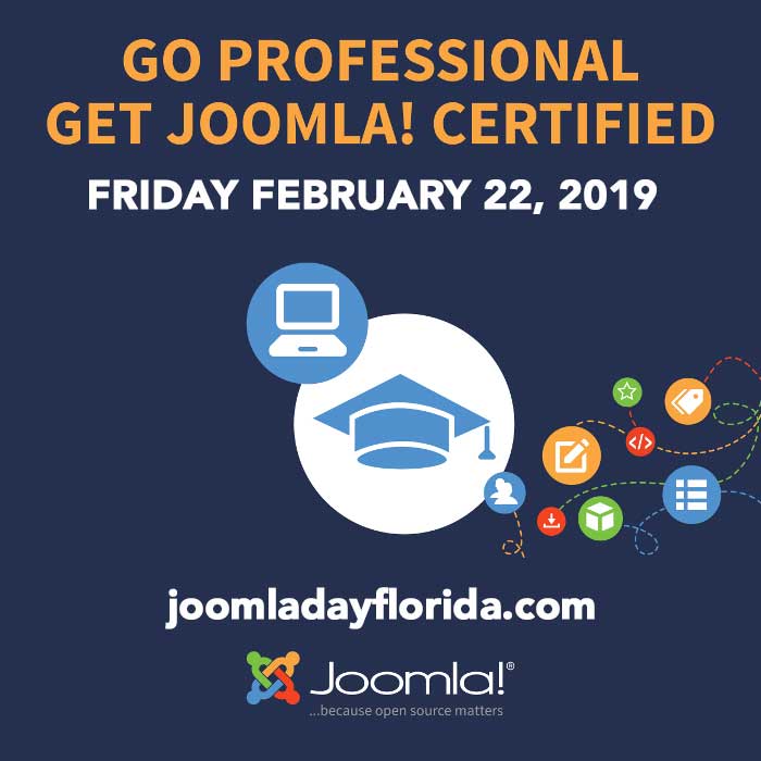 #Joomla #Certification #Exam Registration is open for JoomlaDay Florida 2019!  #jdayfl19 
joomladayflorida.com/schedule/certi…