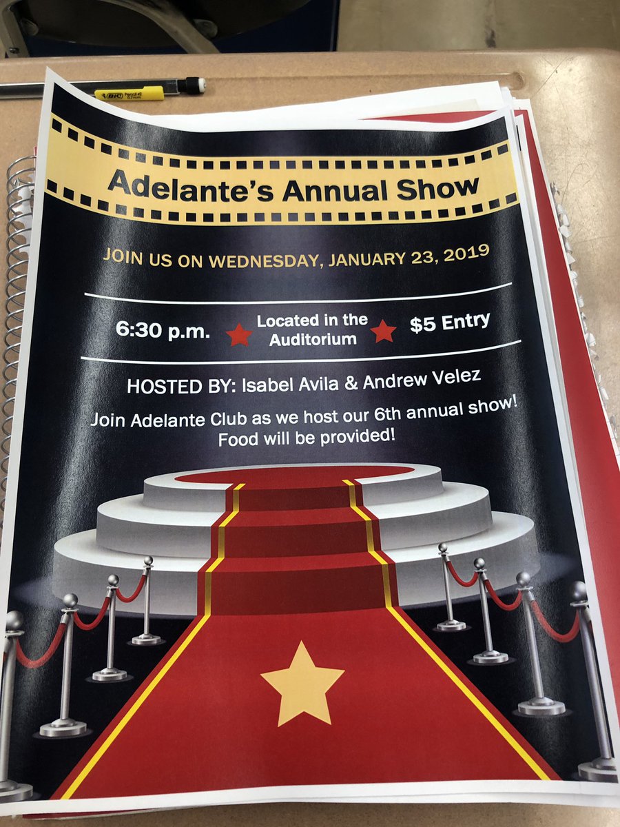 AdelanteHHS's tweet photo. Please join us THIS Wednesday, January 23, as we host our 6th Annual Show!! Fee is $5 at the door , baby’s - 5 y/o will be free. Doors will open at 6:30 p.m. and food will be provided 😋 We hope to see you there 🤩 https://t.co/oQ7KgTPadT
