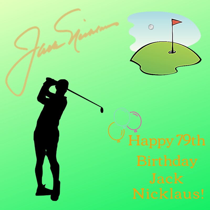 Happy Birthday to legend Jack Nicklaus!    