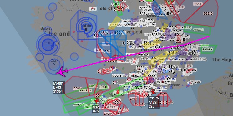 5472_nde's tweet photo. @Andy007_SR_A @ELINTNews @intellipus @IntelDoge @KalteMalte53 @IntelCrab @clarinetwoman2 @Gh0str1dr91 @ItayBlumental @IntelliTimes @Obs_IL
Looks like a trip to the USA for #IsraeliAF B707 - IAF001 serial 002. - currently crossing the UK westbound. 1707z https://t.co/E1Y6U5ynJB