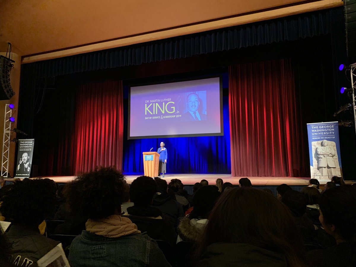 ThomasJRachkoJr's tweet image. “Onward together to a better day.” -@maryswhirl, Co-Founder of @_LPTM, at today’s @GWServes 23rd annual #MLK Day of Service &amp;amp; Leadership. #GWMLK #GWKingWeek