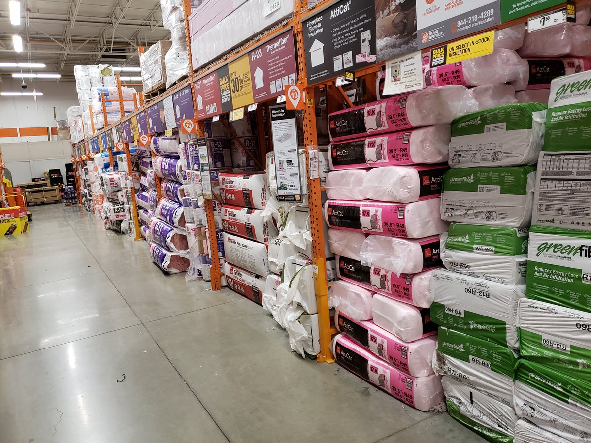 GabrielcoraTHD's tweet photo. Insulation pack out is in full effect! In season and in stock. Special thanks to @dandc522 for the help! Best MASM in the midwest! #stackemdeepsellemcheap @hdCastleton @MelJo987 @s_braughton https://t.co/T98RTKS6BV