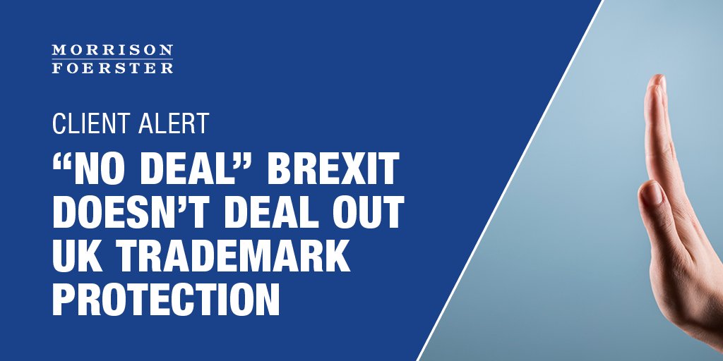 MoFoWomen's tweet photo. How will the European Union Trademark be affected in a deal or no-deal #Brexit scenario? @MoFoLLP’s Jennifer Taylor and Amanda Phillips explain: https://t.co/3eQWOvg3Bb https://t.co/TZ1LBI3p6N