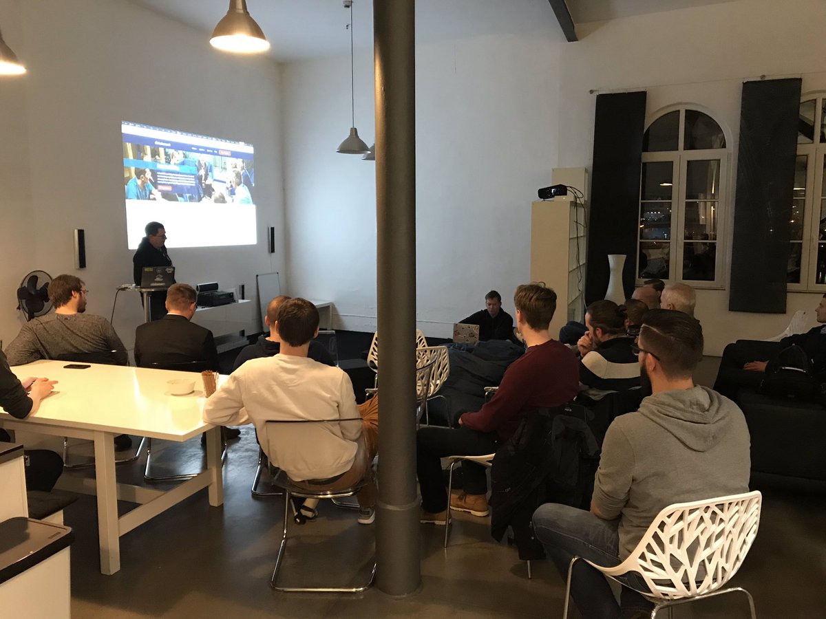 dockermannheim's tweet photo. Starting #Docker #meetup in #mannheim at @bitExpert with Mark from Docker https://t.co/8dgzTptBZC