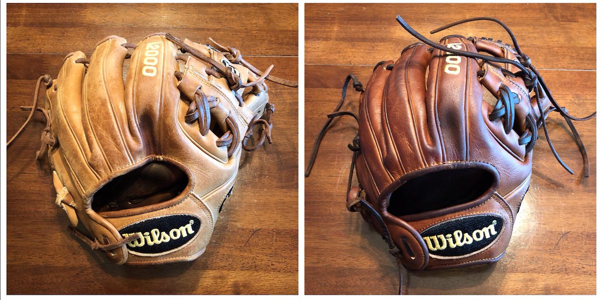 BrandonMerchant's tweet image. CLT folks - let me know if you want your glove tuned up before the season. Deep cleaning, conditioning, dye touch up and lace tightening if necessary. $30. Makes a difference as you can see.