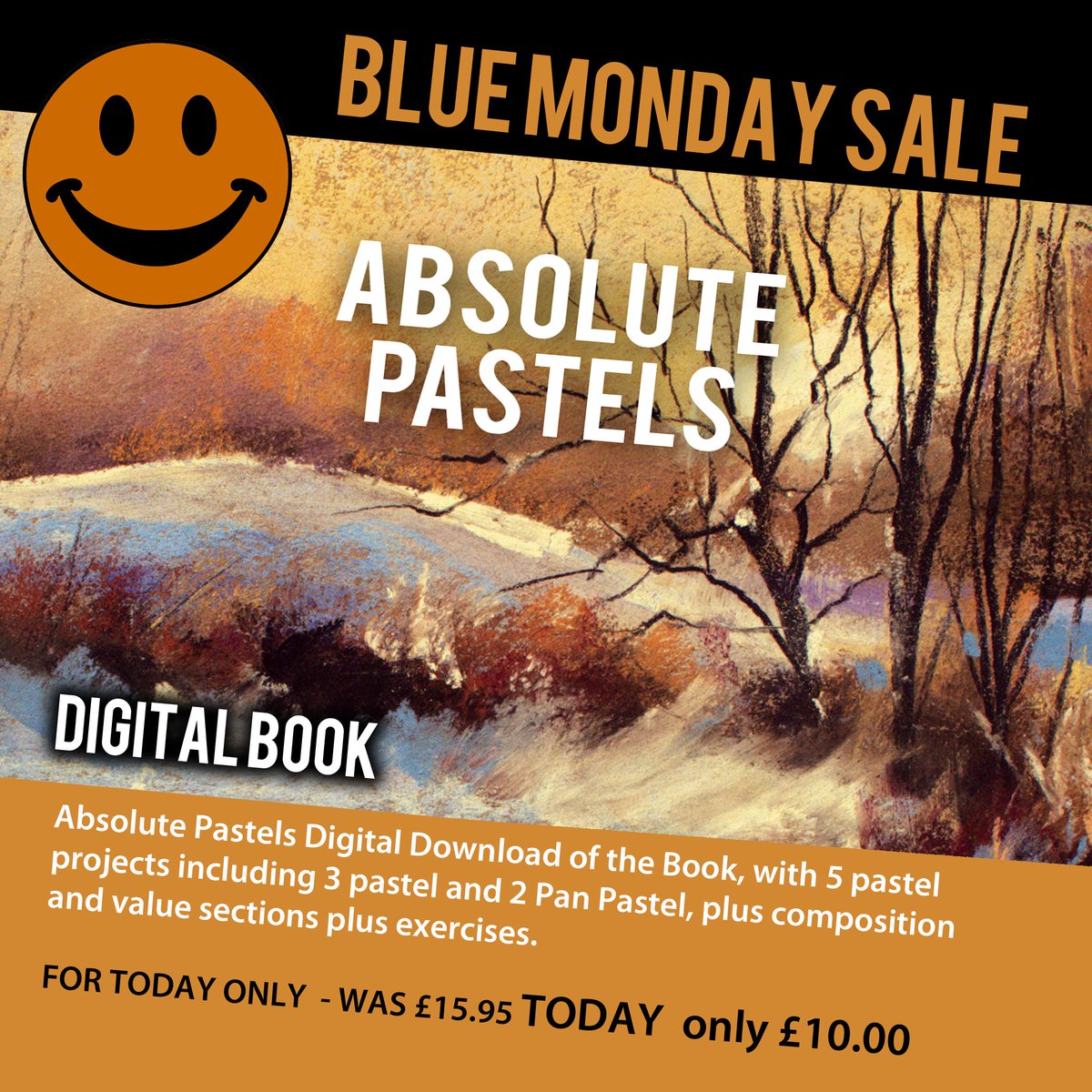 To Brighten up someones day on this sad BLUE MONDAY. SALE of Absolute Pastels digital Book. visit lesdarlow.com