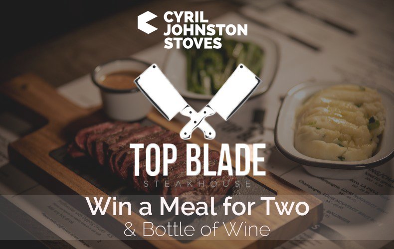 Turn #BlueMonday around with our promotion running over on Facebook. Just like this Cyril Johnston Stoves facebook page to be in with a chance of a  steak dinner for two curtesy of Top Blade Belfast. facebook.com/CyrilJohnstonS…