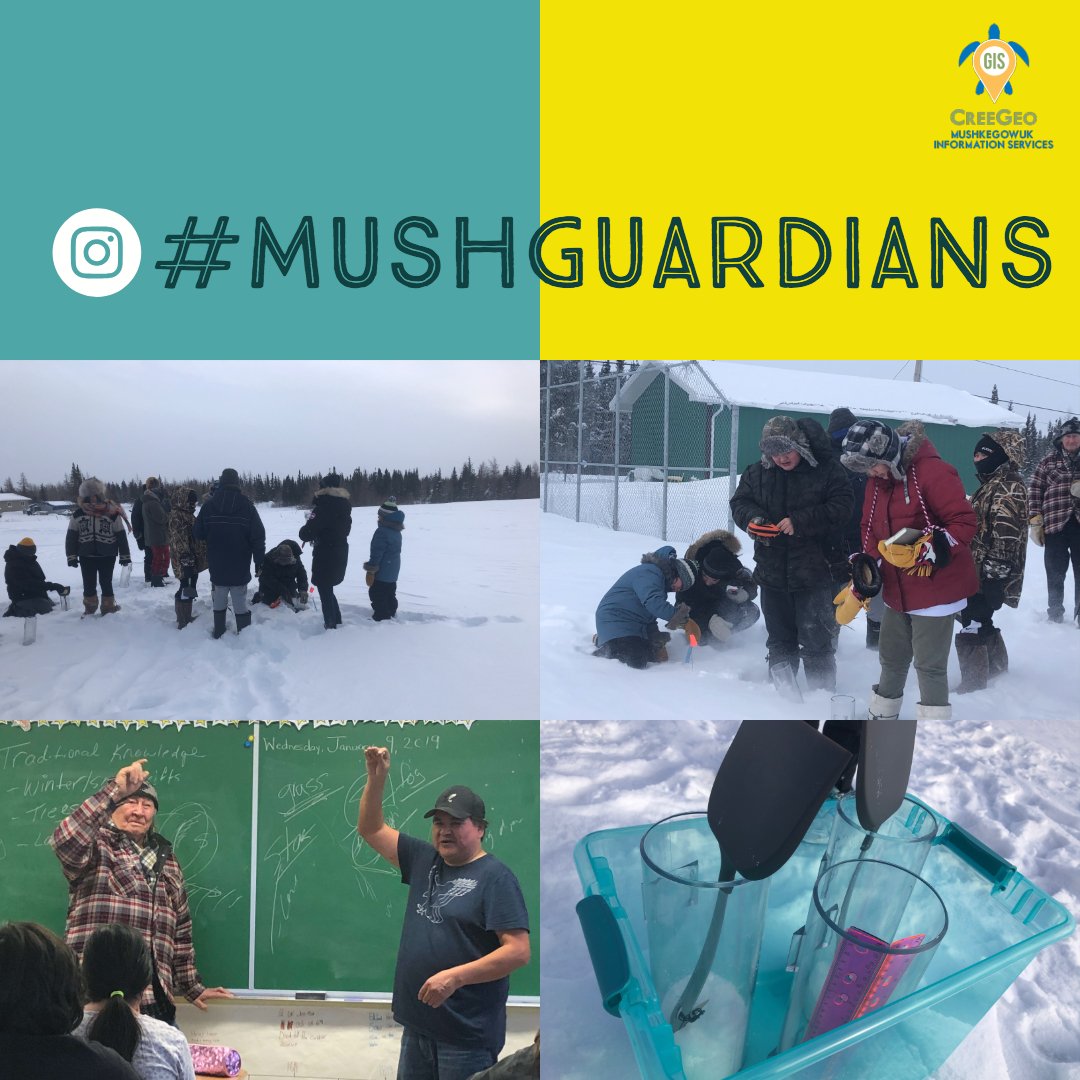 MelizzaLavoie's tweet photo. #CreeGeo was in #Peawanuck this month with students at Matahhamao School. Thank you to Elder Mike Chapman for teaching us how to navigate using snow drifts and the staff for helping to establish a #MushGuardians chapter at the school! #GIS #GPS #SDG13 https://t.co/gMR3ZkXVFM