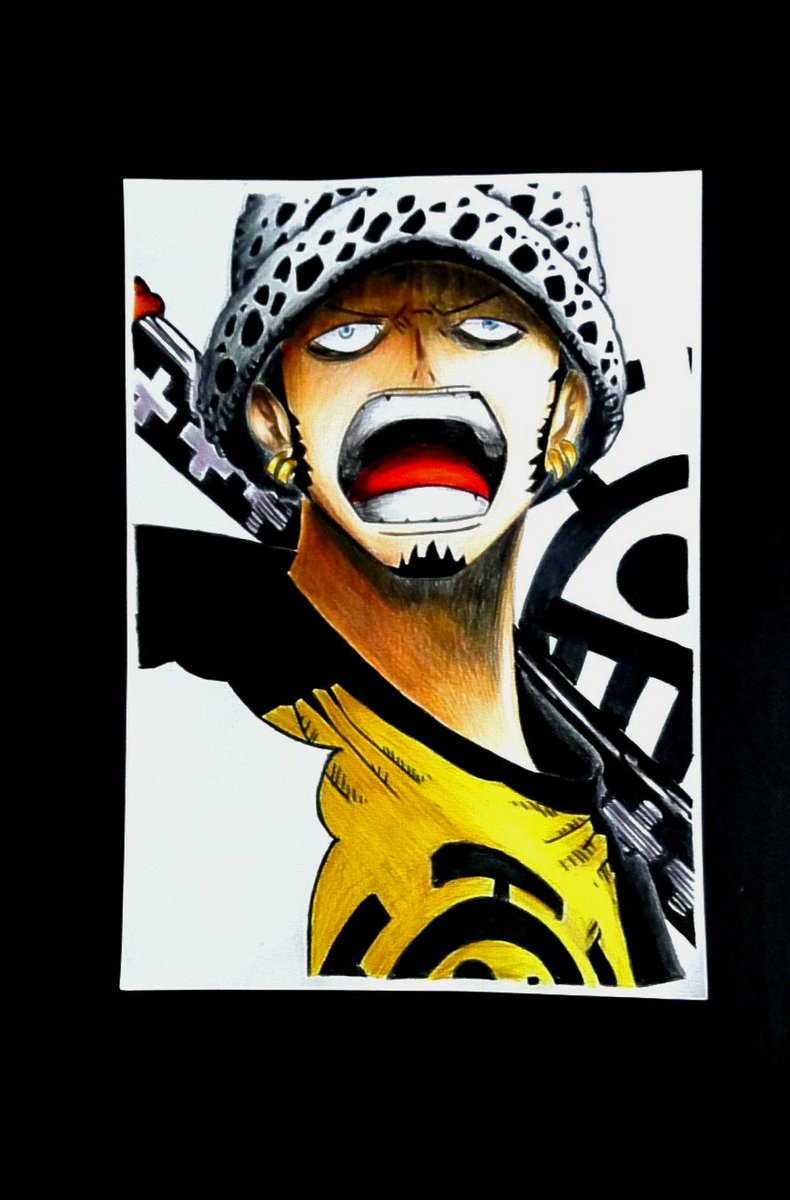 亀専任 בטוויטר トラファルガー ロー ワンピース 色鉛筆 色鉛筆画 真剣お絵かき画力合戦 上手いと言ってくれる人rt