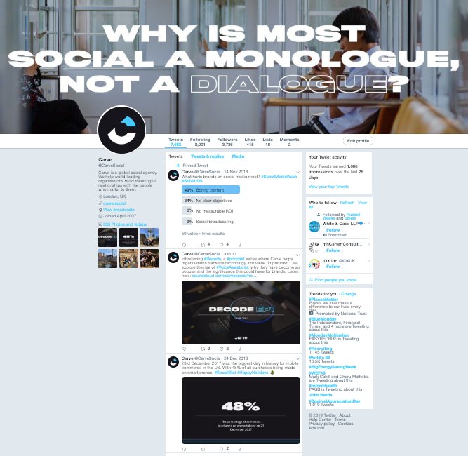 XCarveSocial's tweet photo. Twitter's #10yearchallenge has included rebranding, increasing the character limit and the creation of moments &amp; highlights. What will the next decade bring? https://t.co/e1kovXuSrA