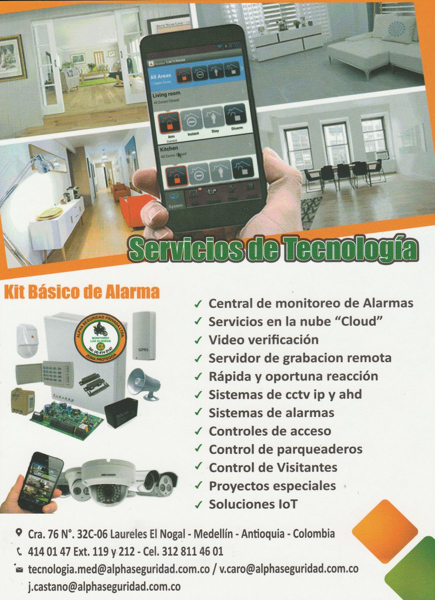AlphaPrivada's tweet image. En ALPHA SEGURIDAD PRIVADA LTDA también contamos con los mejores servicios de seguridad electrónica.
#FelizLunes #Seguridad